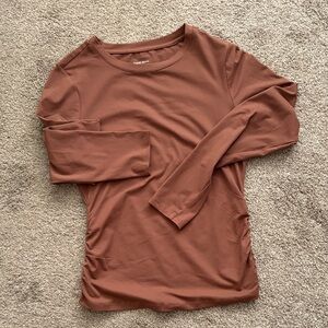 Chic Long Sleeve Top in Warm Brown